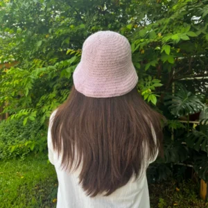 Handmade lavender bucket hat crochet